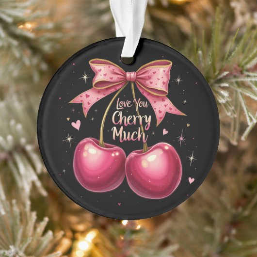Love You Cherry Much Een leuke Valentijn Ornament (Boom)