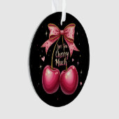 Love You Cherry Much Een leuke Valentijn Ornament (voorkant)