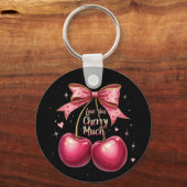 Love You Cherry Much Een leuke Valentijn Sleutelhanger (Voorkant)