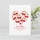 Love You Cherry Much Valentine's Day Card (Staand voorkant)
