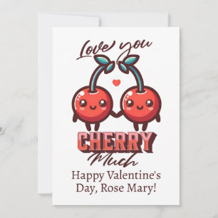Love You Cherry Veel Schattigee kersen Valentijn Feestdagenkaart