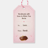 Love You Choco-lot Pun Chocolate Praline Truffels Cadeaulabel (Achterkant)