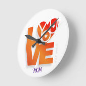 Love You Clock van Lover's Heart®-Design Ronde Klok (Hoek)