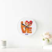 Love You Clock van Lover's Heart®-Design Ronde Klok (Huis)