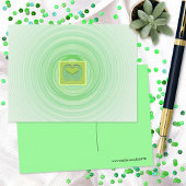 Love You Concept ingelijste Groene Hart in Spirale Briefkaart