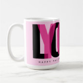 Love You Custom Name Happy Valentine's Day Pink Koffiemok (Links)