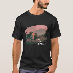 Love You Custom Photo voor Valentijnsdag paar T-shirt