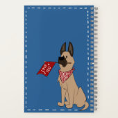 Love You Custom Text Cute Dog Spiral Notebook Notitieboek (Achterkant)