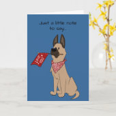 Love You Cute Dog Blank Folded Greeting Card Kaart (Gele Bloem)