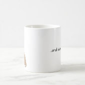 Love You Cute Dog Cartoon White Simple Mug Koffiemok (Center)