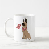 Love You Cute Dog Cartoon White Simple Mug Koffiemok (Links)