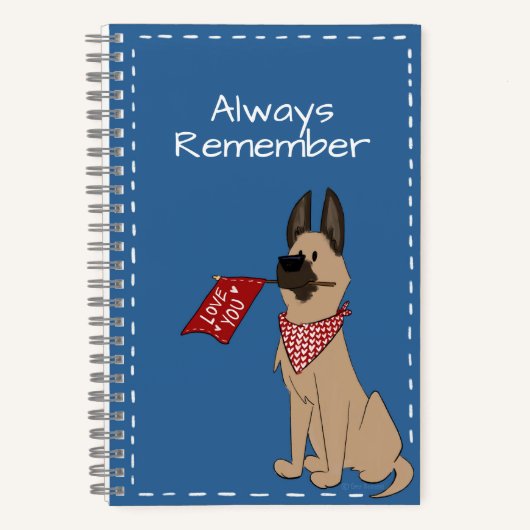 Love You Cute Dog Custom Spiral Notebook Notitieboek (Voorkant)