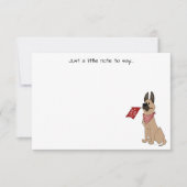 Love You Cute Dog Flat Note Card Notitiekaartje (Voorkant)