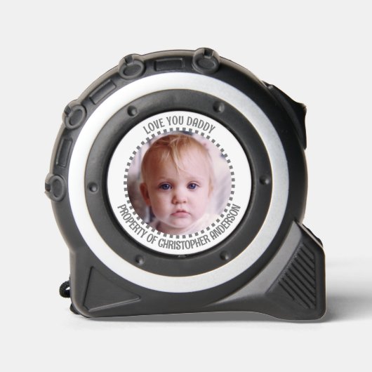 Love you dad add foto eigenschap van grijs wit rolmaat (Voorkant)