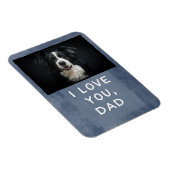 Love You Dad Custom Donkerblauwe Hond Fotomagneet  Magneet (Rechterzijde)