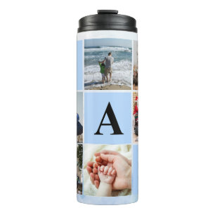 Love You Dad Custom Photo Collage - Gepersonalisee Thermosbeker