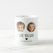 Love You DAD Gepersonaliseerde Gezichtsfoto Custom Koffiemok (Center)