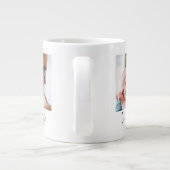 Love You Dad Heart Foto 1st Fathers Day Grote Koffiekop (Achterkant)