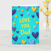Love You Dad Heartfelt Card Kaart (Gele Bloem)