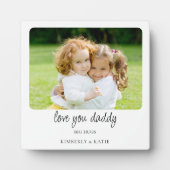 Love You Dad Names Photo White Fotoplaat (Voorkant)