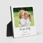 Love You Dad Names Photo White Fotoplaat (Voorkant)
