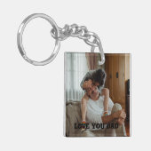 Love You dad Personalized Photo Sleutelhanger (Voorkant Links)
