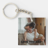 Love You dad Personalized Photo Sleutelhanger (Voorkant)