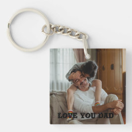 Love You dad Personalized Photo Sleutelhanger