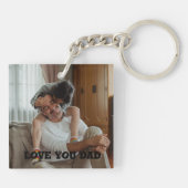 Love You dad Personalized Photo Sleutelhanger (Achterkant)