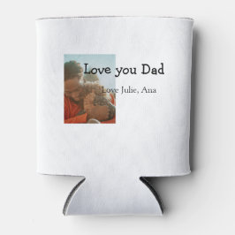 Love You Dad vaderdag Voeg foto naam Eenvoudig toe Blikjeskoeler