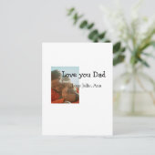 Love You Dad vaderdag Voeg foto naam Eenvoudig toe Briefkaart (Staand voorkant)
