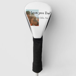 Love You Dad vaderdag Voeg foto naam Eenvoudig toe Golfheadcover