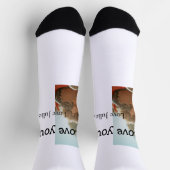 Love You Dad vaderdag Voeg foto naam Eenvoudig toe Sokken (Top)