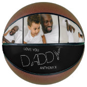 Love You Daddy 3 Foto Basketbal (Voorkant)