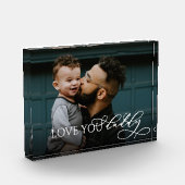 Love You Daddy Elegant handgeschreven script Fotoblokken (Links)