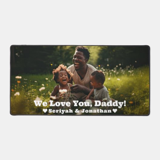 Love You Daddy gepersonaliseerde foto Bureaumat (Voorkant)