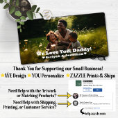 Love You Daddy gepersonaliseerde foto Bureaumat