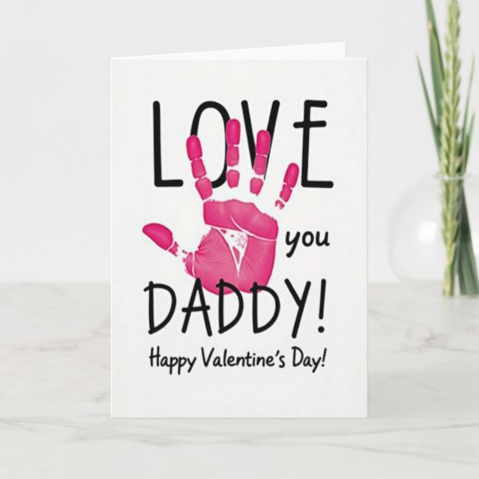Love You Daddy Valentines Day Card Kaart (Voorkant)