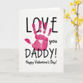 Love You Daddy Valentines Day Card Kaart (Gele Bloem)