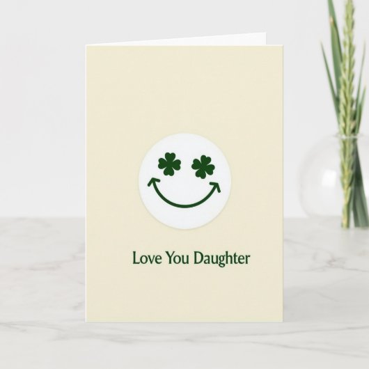 Love You Daughter Simple Card Kaart (Voorkant)