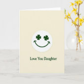 Love You Daughter Simple Card Kaart (Gele Bloem)