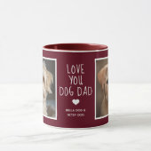 Love You Dog Pap Foto's Modern Maroon C31 & Wit Mok (Midden)