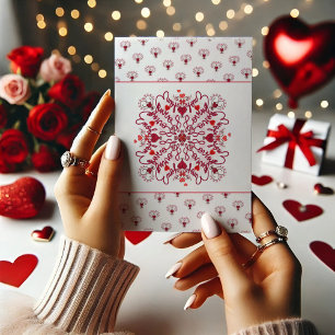 Love You doodle valentijn Gevouwen Dank je kaart