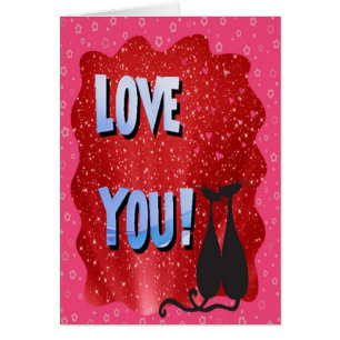 "Love you" en twee Lucky Black Cats