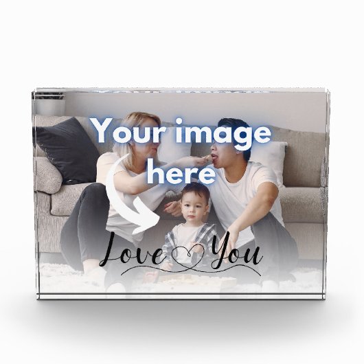 Love you Family Keepsake Fotosjabloon Fotoblokken (Voorkant)