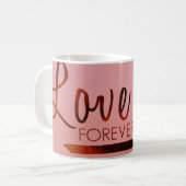"Love You Forever" 11 oz Classic Wit Mok (Voorkant links)