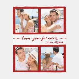 Love You Forever 4 Foto Fleece Deken