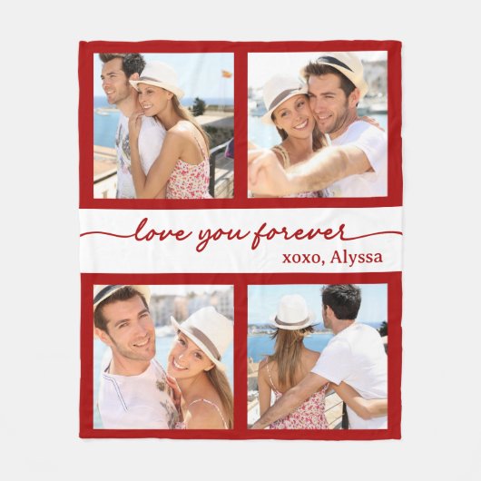 Love You Forever 4 Foto Fleece Deken (Voorkant)