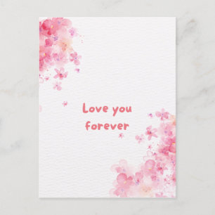 "Love You Forever" Ansichtkaart Briefkaart