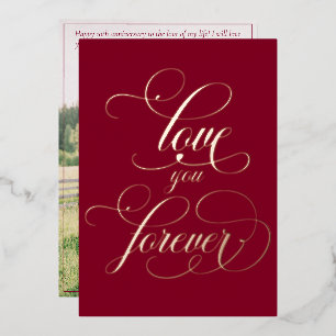 Love You Forever Bourgondië 1 Foto Jubileum Kaart